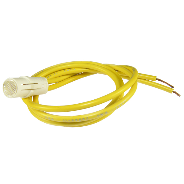 Neon Pilot Light 125Vac 1/3 W Jemco 20” Leads - Click Image to Close